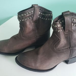 Frye Diana Leather Stud Ankle Boots